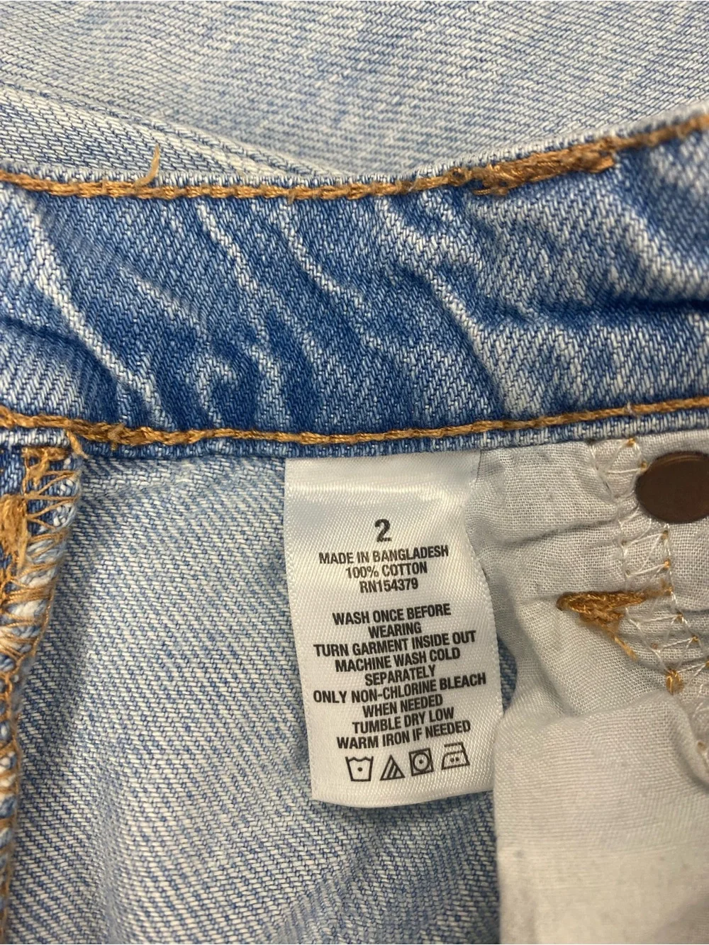 Aeropostale Light Blue Distressed Mom Jeans Size 2